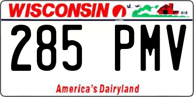 WI license plate 285PMV