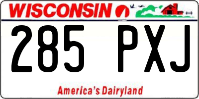 WI license plate 285PXJ