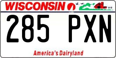 WI license plate 285PXN