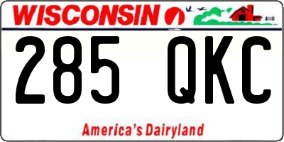 WI license plate 285QKC