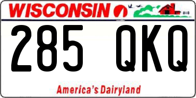 WI license plate 285QKQ