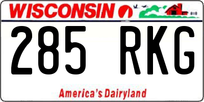 WI license plate 285RKG