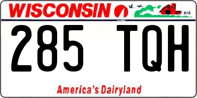 WI license plate 285TQH