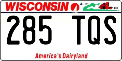 WI license plate 285TQS