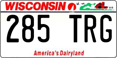 WI license plate 285TRG