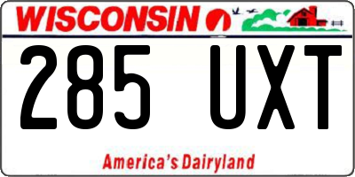 WI license plate 285UXT