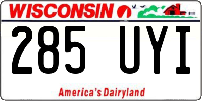 WI license plate 285UYI