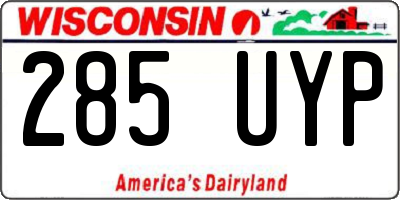 WI license plate 285UYP