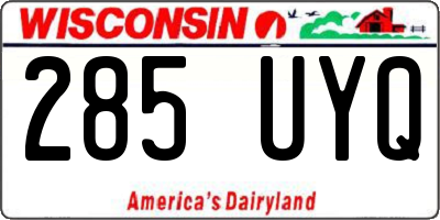 WI license plate 285UYQ