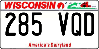 WI license plate 285VQD