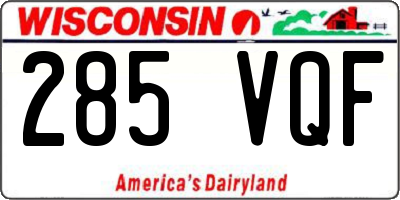 WI license plate 285VQF