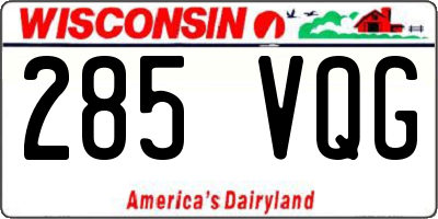 WI license plate 285VQG