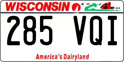 WI license plate 285VQI