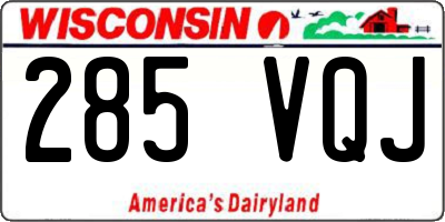 WI license plate 285VQJ