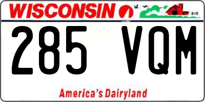 WI license plate 285VQM