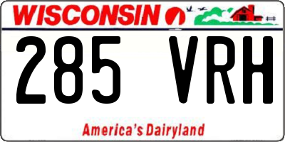 WI license plate 285VRH