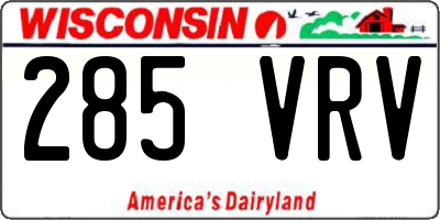 WI license plate 285VRV