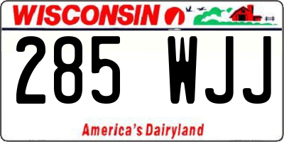 WI license plate 285WJJ