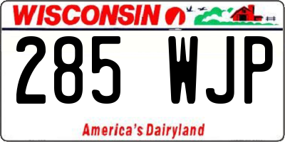 WI license plate 285WJP