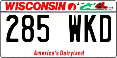 WI license plate 285WKD