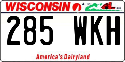WI license plate 285WKH