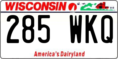 WI license plate 285WKQ