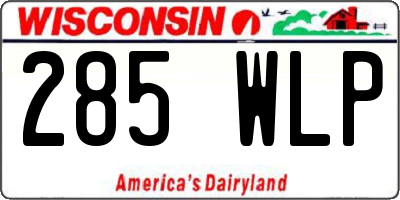 WI license plate 285WLP