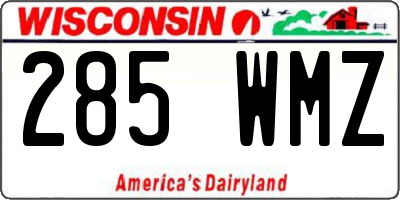 WI license plate 285WMZ
