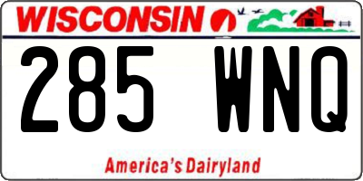 WI license plate 285WNQ