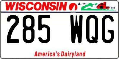 WI license plate 285WQG