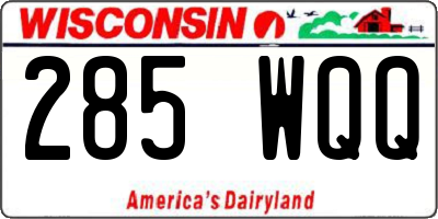 WI license plate 285WQQ
