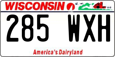 WI license plate 285WXH