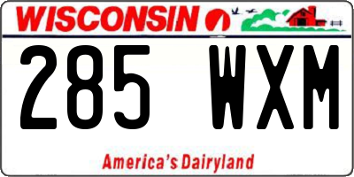 WI license plate 285WXM