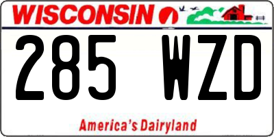 WI license plate 285WZD