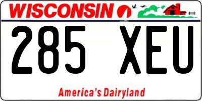 WI license plate 285XEU