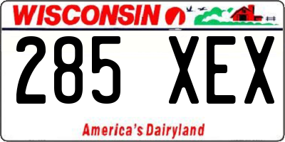 WI license plate 285XEX