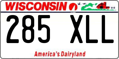 WI license plate 285XLL