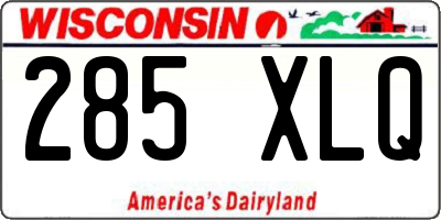 WI license plate 285XLQ