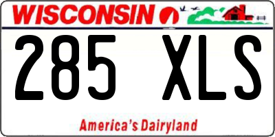 WI license plate 285XLS