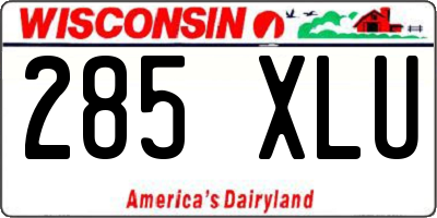 WI license plate 285XLU