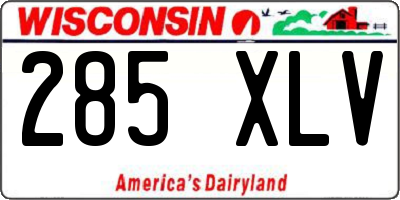 WI license plate 285XLV