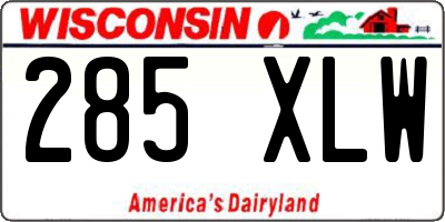 WI license plate 285XLW