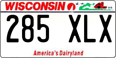 WI license plate 285XLX