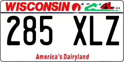 WI license plate 285XLZ