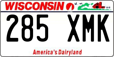 WI license plate 285XMK