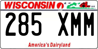 WI license plate 285XMM