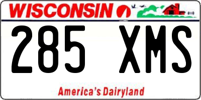 WI license plate 285XMS