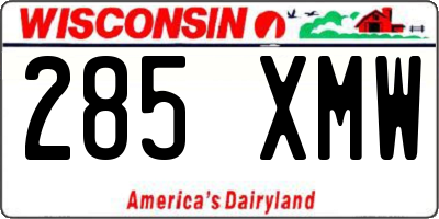 WI license plate 285XMW