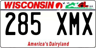 WI license plate 285XMX