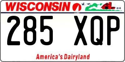 WI license plate 285XQP